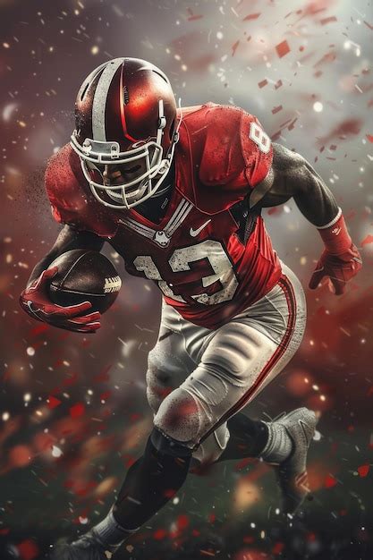 Premium Photo American Football Players On The Field Generative Ai