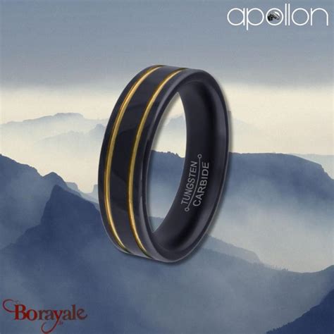 Bague Tungst Ne Noir Apollon Homme Taille R Alis En Tungst Ne Noir