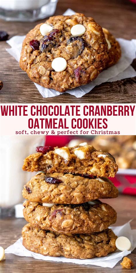 White Chocolate Cranberry Oatmeal Cookies Just So Tasty