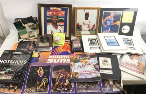 Lot Autographed Sports Cards Memorabilia And Misc