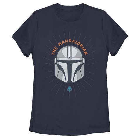 Star Wars Star Wars The Mandalorian Womens Helmet Cartoon T Shirt