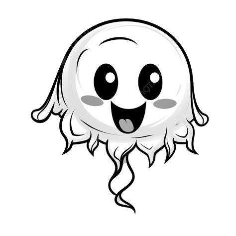 Black And White Ghost Pumpkin Halloween Balloon Monster Mascot Vector