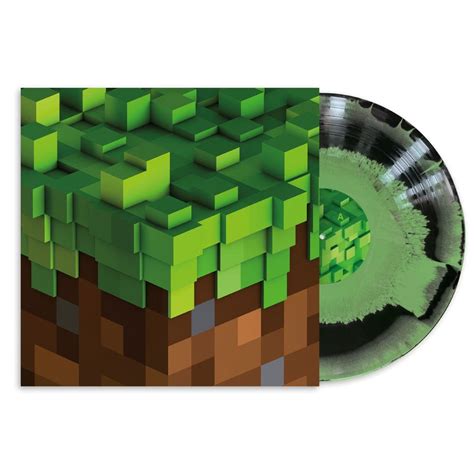 C418 Minecraft Volume Alpha Green And Black Emerald Ore Swirl Vinyl Vinyl Luxe Records