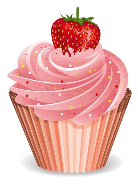 Cupcake With Strawberry Stock Vector Image Of Sweet 18181017