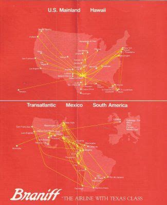 The Airline Map Shows Major Routes For Each Country