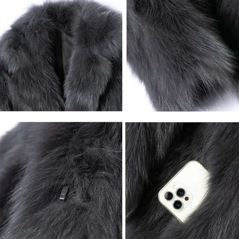 Denny Dora Whole Skin Genuine Fox Fur Coats With Fur Collar Winter Men