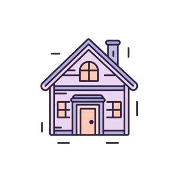 Line Icon With A House Vector Xmas Lineal Icon Flat Icon Png And