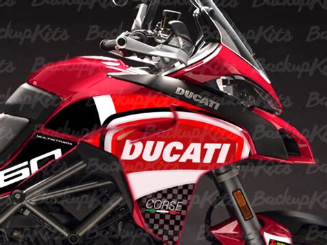 DUCATI MULTISTRADA 1260 VINYL GRAPHICS STICKERS DECALS CORSE RED 2018