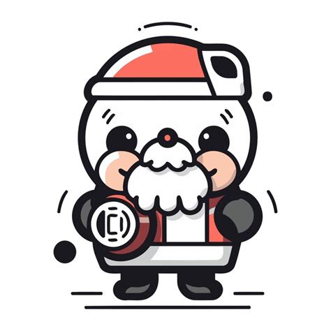 Premium Vector Cute Kawaii Santa Claus Character Vector Design