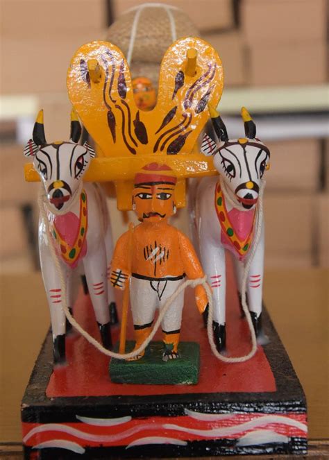 Iconic Wooden Kondapalli Bullock Cart Toy Bommala Koluvu Navaratri Golu