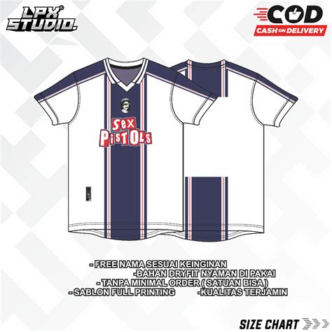 Jual Jersey Retro Jersey Bola Jersey Band Sex Pistol Free Name Set Shopee Indonesia