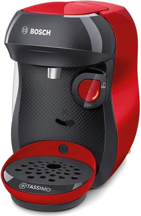 Tassimo By Bosch Happy Tas1003gb Coffee Machine 1400 Watt 0 7 Litre Black And Red