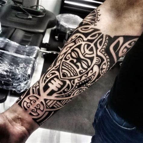 Polynesian Forearm Tattoo Designs For Men Guide