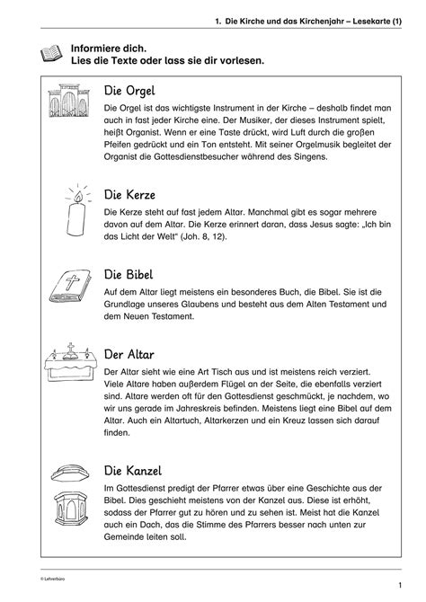 Grundschule Unterrichtsmaterial Religion Bibel Kirche Und Kirchenjahr