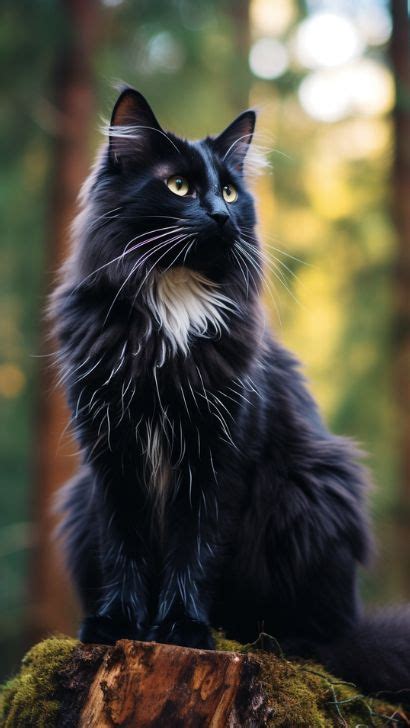 Black Norwegian Forest Cat Breed - PICTURES & BREED PROFILE Of Norwegian Forest Cat Black Coat ...