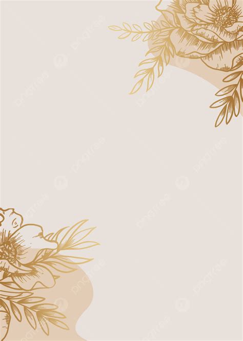 Luxury High End Light Brown Floral Line Background Wallpaper Image For