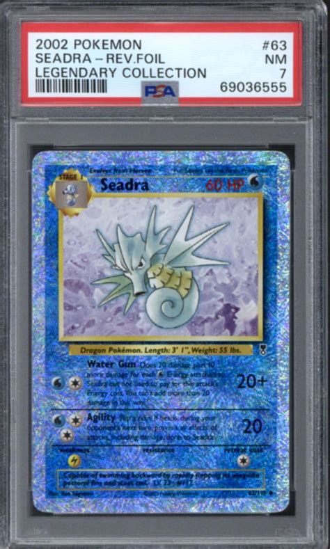 Pokemon Legendary Collection Reverse Holo Foil Seadra 63110 Psa 7 Da