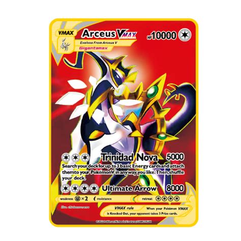 Cartas Pokémon Arceus VMax Metal Rojo TCG Pokemonmerch es