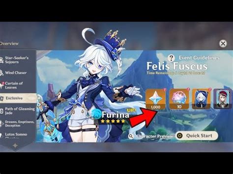 ATTENTION F2P PLAYERS FREE PRIMOGEMS FOR FURINA GENSHIN 4 7 UPDATE