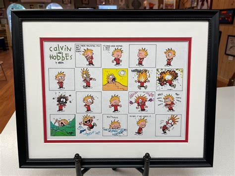 Framed Calvin And Hobbes Bug Bites Comic Bill Watterson Etsy