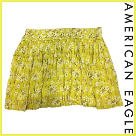 American Eagle Outfitters Skirts Floral Pleated Mini Skirt W Belt