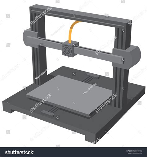 Fdm Fused Deposition Modeling D Printer Stock Vector Royalty Free