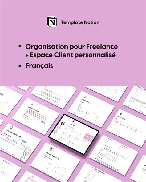 Template Notion Fran Ais Organisation Pour Freelance Espace Client