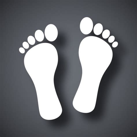 Human Footprints Icons Set Stock Vector By Realvector