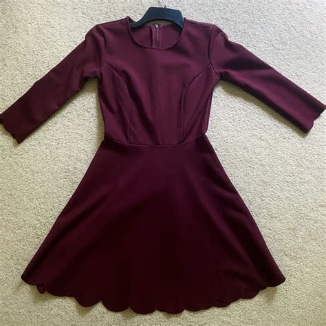 Lulus Dresses Lulus Cumulonimbus Clouds Burgundy Skater Dress