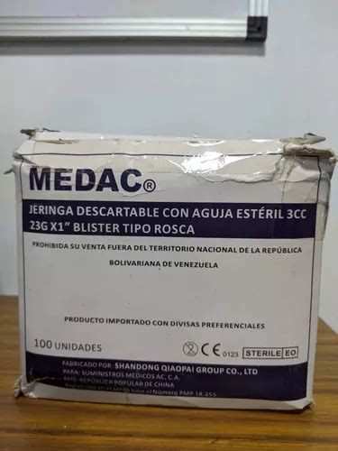 Jeringa De Cc Con Aguja G X Blister Tipo Rosca Medac Mercadolibre