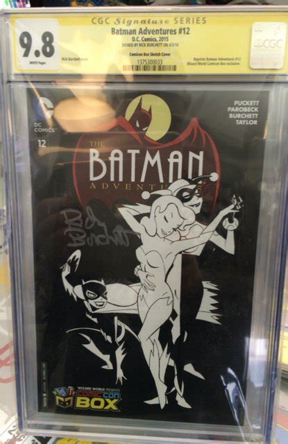 The Batman Adventures 12 ComicCon Box Sketch Cover CGC 9 8 Sig By Rick