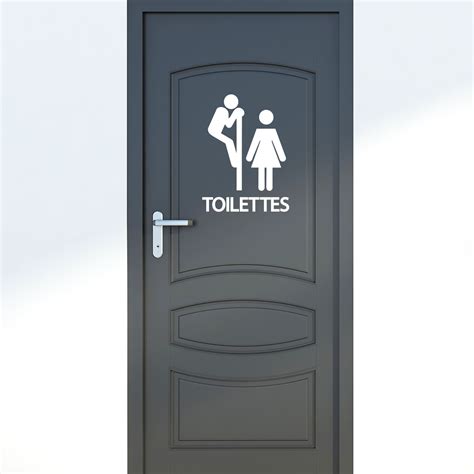 Sticker Porte Toilettes Messieurs Et Dames Stickers Stickers Toilettes Porte Ambiance Sticker