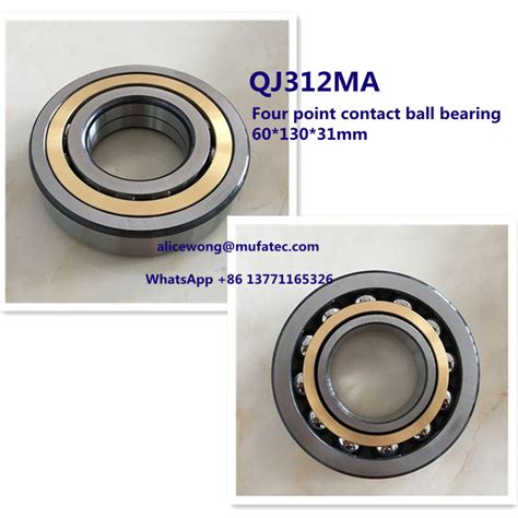 Qj Ma Four Point Angular Contact Ball Bearing Brass Cage Bearings