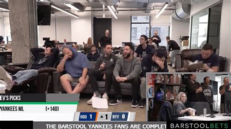 Stream Recap Barstool Sports Yankees Fans Forced To Watch Alcs Game In Worst Way Possible Win