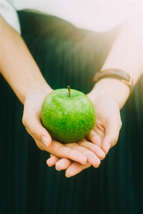 Free Images Hand Apple Woman Fruit Leaf Flower Food Green