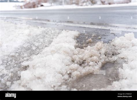 Bayern Deutschland 26 November 2023 Schnee Und Eis Auf Einer