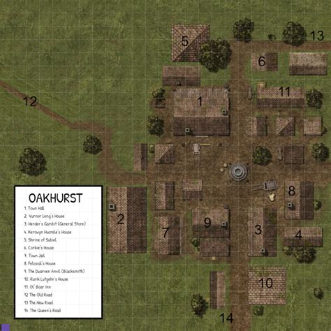 Just finished making this map of Oakhurst in Roll20, now I'm ready to ...