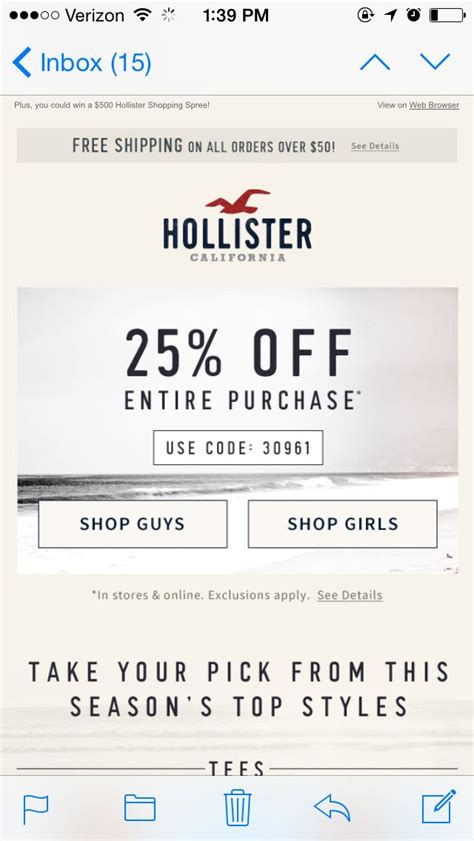 Hollister Coupon How To Apply Hollister California Hollister