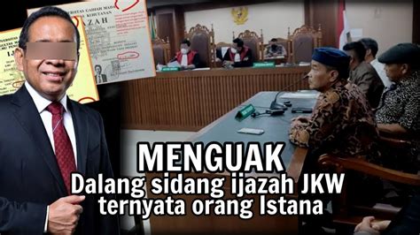 Geger Siang Ini Akhirnya Terbongkar Juga Dalang Sidang Ijazah Jkw