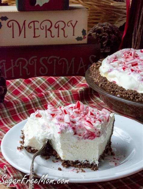 No Bake Sugar Free Low Carb Peppermint Cheesecake Pie Sugar Free Mom