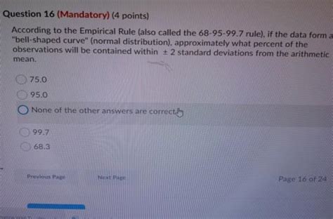 Solved Question 16 Mandatory 4 Points According To The