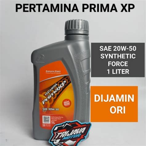 Jual Oli Mesin Pertamina Prima Xp Sae W Synthetic Force Shopee