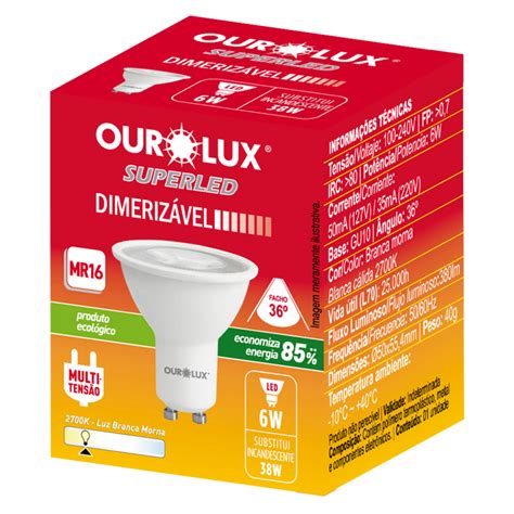 Superled MR 16 6W BIV DIM 2700K 36 Ourolux