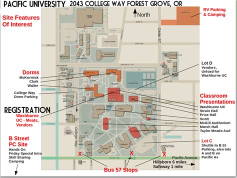 Pacific University Campus Map - United States Map