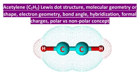 C2H2 lewis structure, molecular geometry, bond angle, hybridization