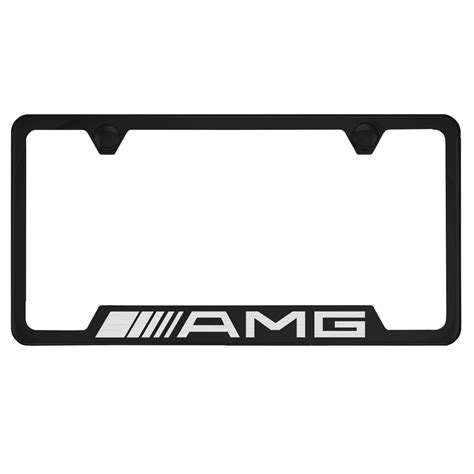 Benz Amg Black License Plate Frame Etsy