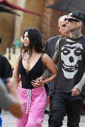 Kourtney Kardashian and Travis Barker - Disneyland 07/04/2021 • CelebMafia