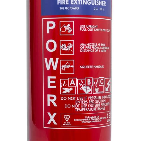 3kg Powder Fire Extinguisher Thomas Glover Powerx