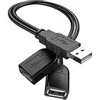 Amazon Saisn USB Y Splitter Cable 1 Male To 2 Female USB Hub 2 0 2