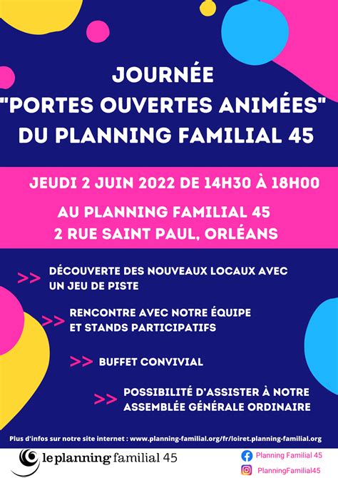 Journ E Portes Ouvertes Anim Es Du Planning Familial Le Planning